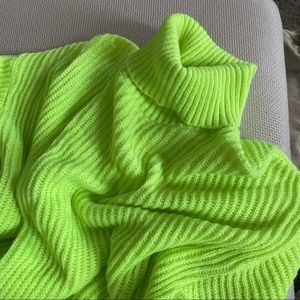 Neon Turtleneck Sweater